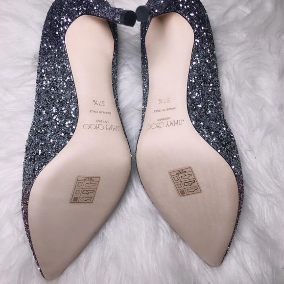 ❤️SOLD❤️Jimmy Choo Romy 85 glitter pumps 37.5 - Picture 5 of 7
